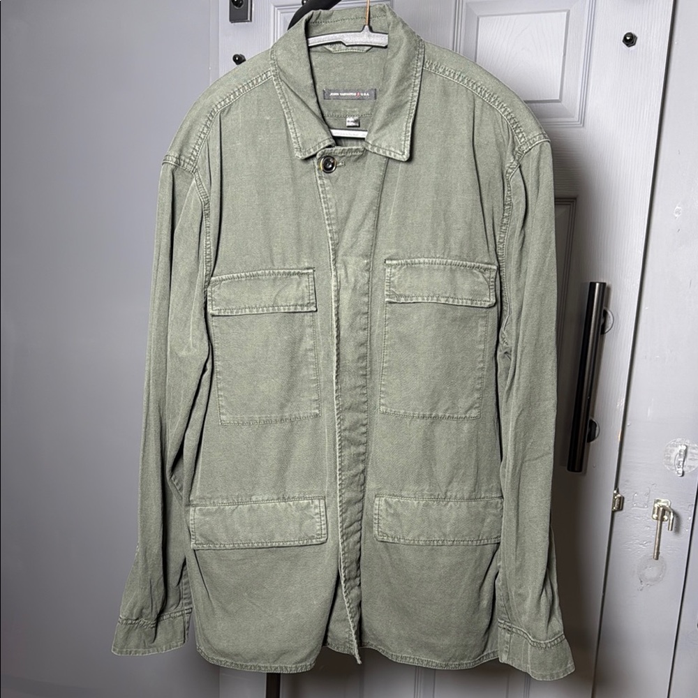 John Varvatos Green Military Field Jacket